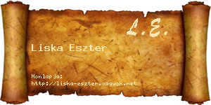 Liska Eszter névjegykártya